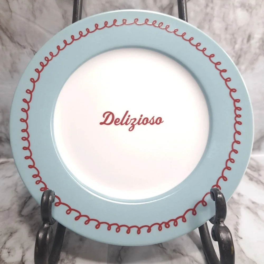 Set of 4‎ Cake Boss Dessert Plates Multicolor Sweet, Delicious, Cake, Enjoy